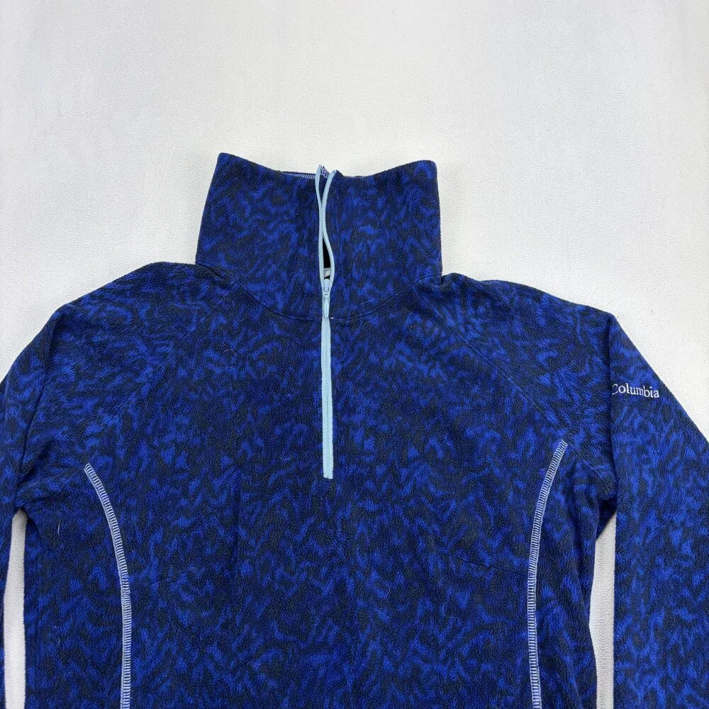 Columbia Women's‎ Blue Quarter-Zip Fleece Pullover Size S